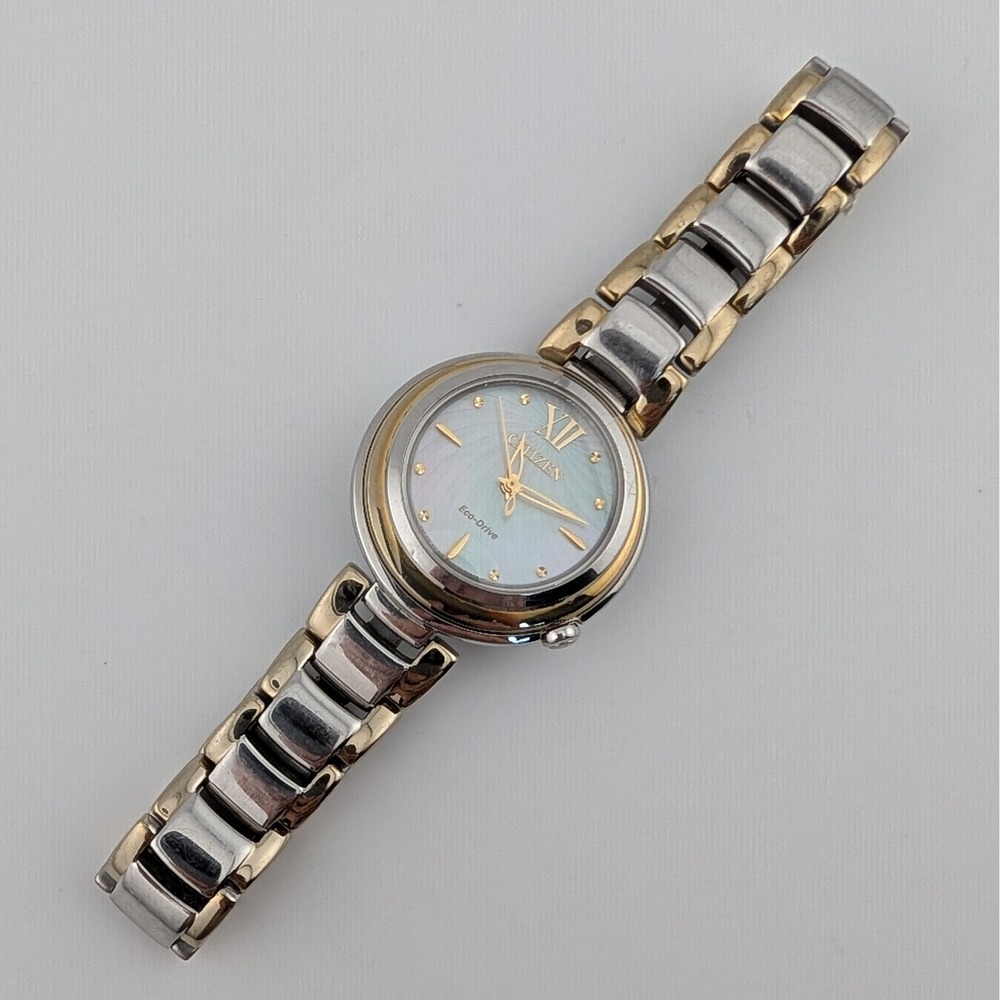 Citizen L Sunrise Eco-Drive Sapphire MOP Two Tone Women's Watch E031-S093279 - Picture 9 of 11